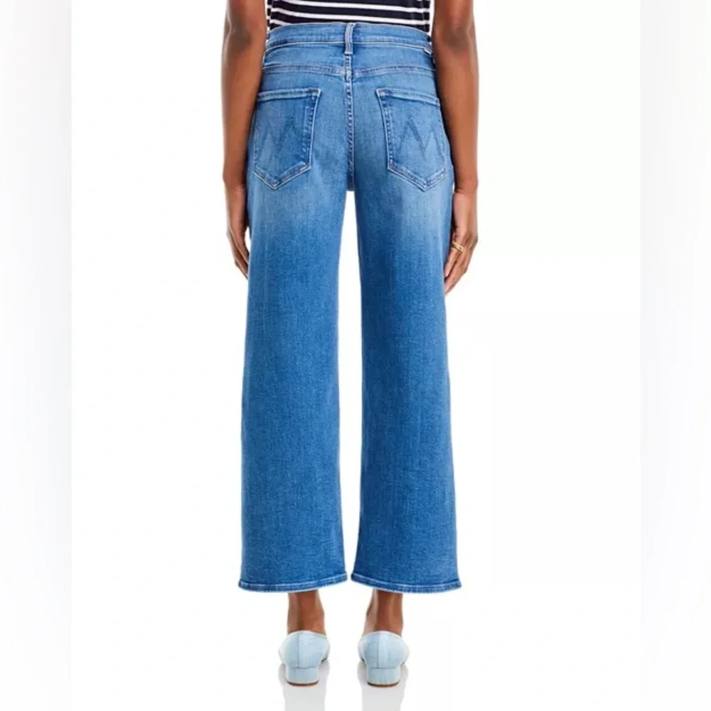 MOTHER The Dodger High Rise Ankle Wide Leg Jeans in Work Hard Play Hard - Picture 3 of 11